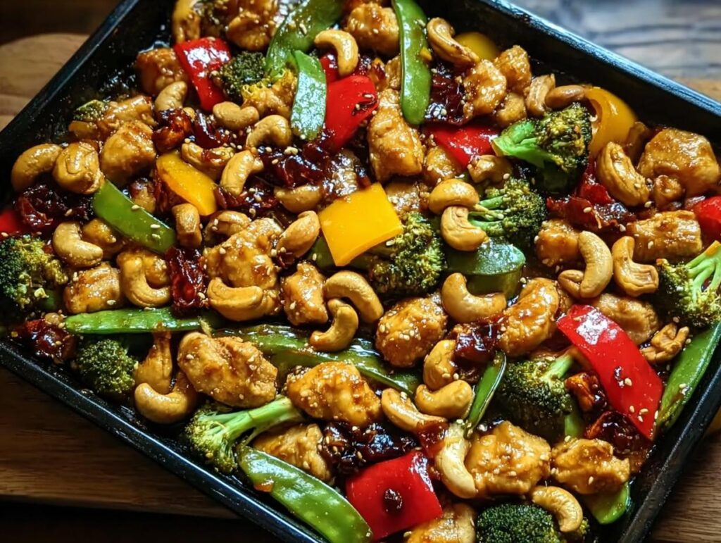 Sheet Pan Cashew Chicken