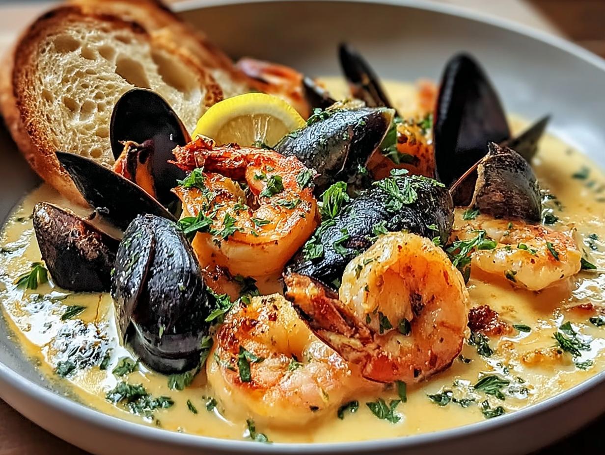 Shrimp Mussels Creamy Garlic: Fast & Luscious Recipe - Shrimp Mussels Creamy Garlic - main visual representation