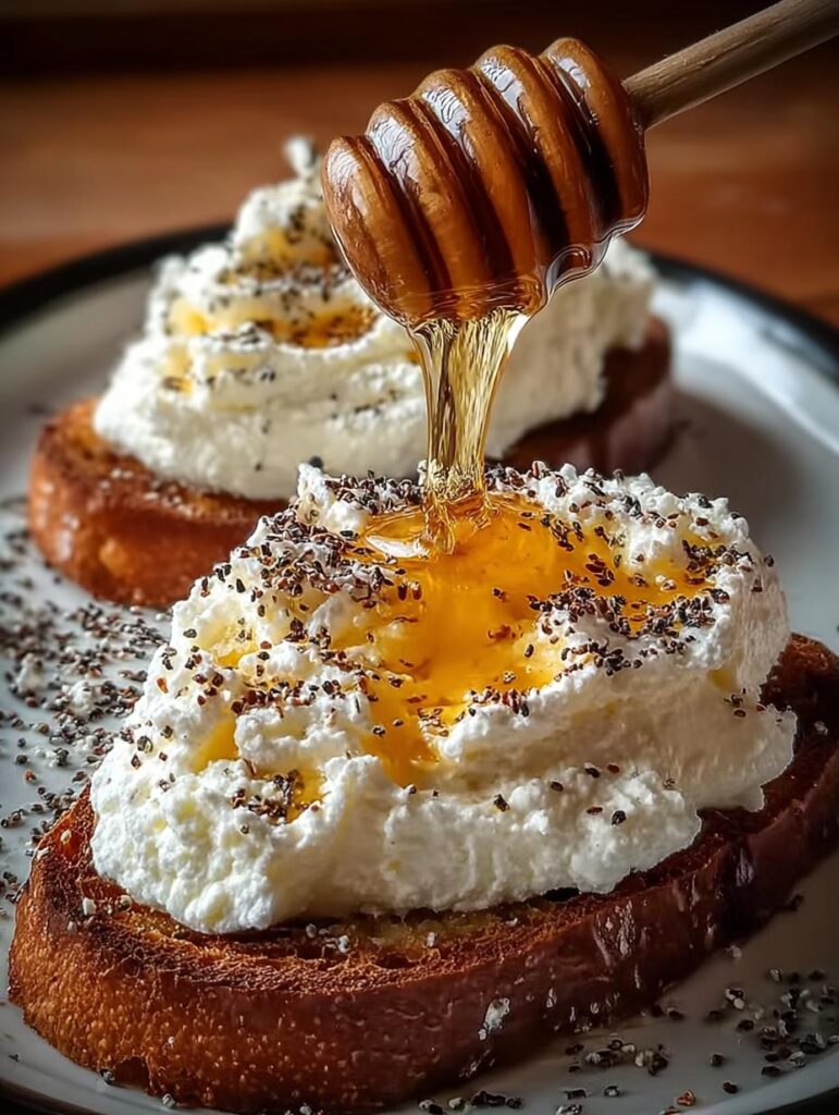 Sweet Whipped Ricotta Honey