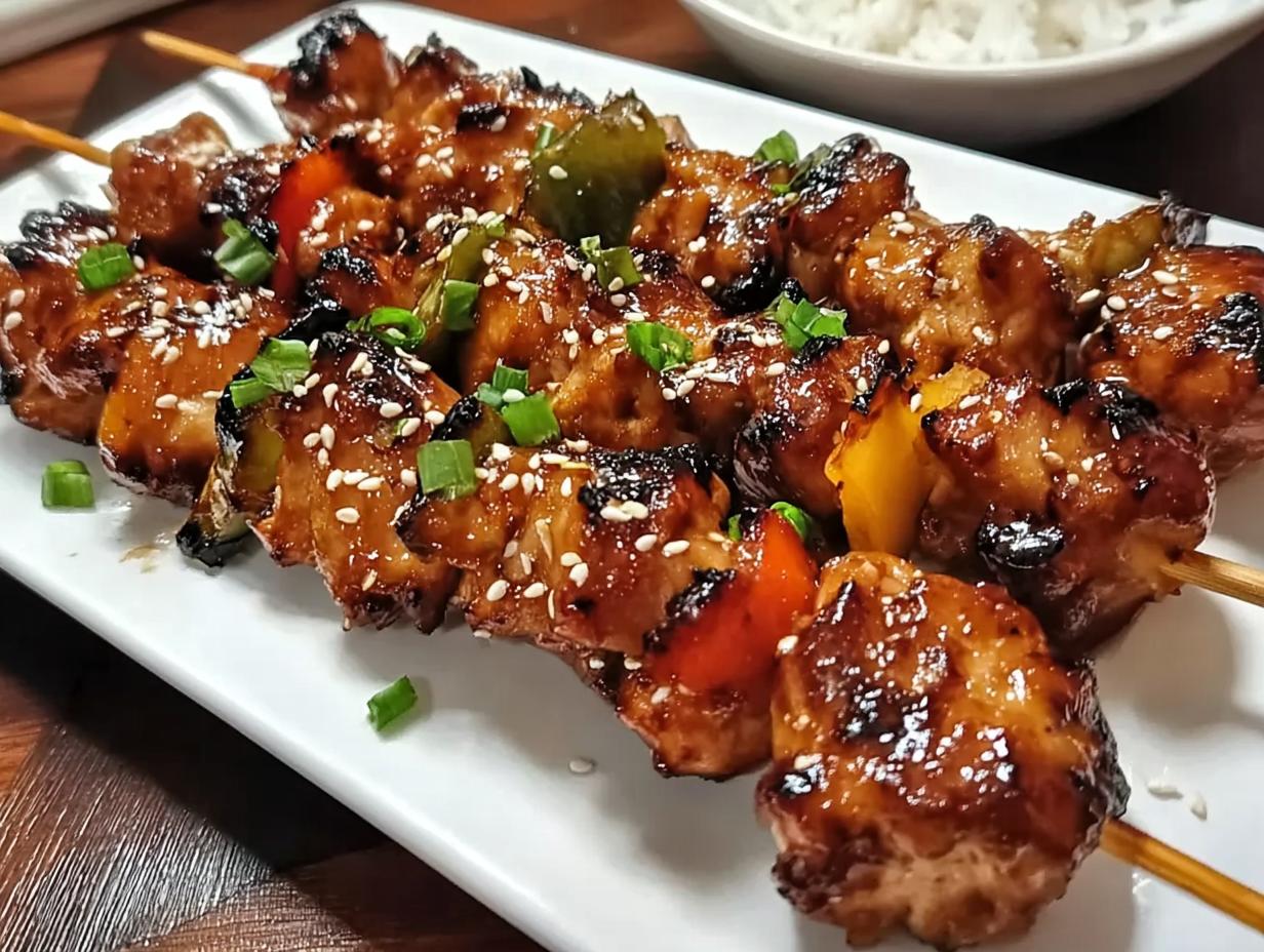 Amazing Teriyaki Chicken Skewers in 30 mins - Teriyaki Chicken Skewers - main visual representation