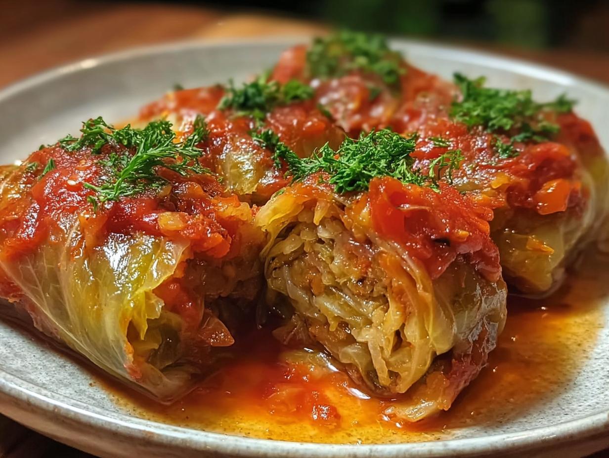 Vegetarian Stuffed Cabbage Rolls