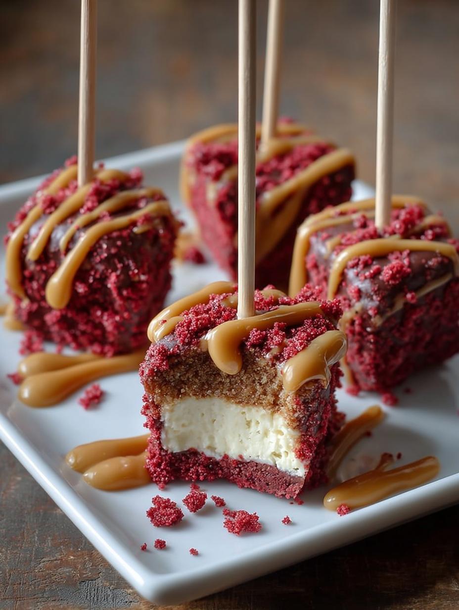 Caramel Cheesecake Pops with
