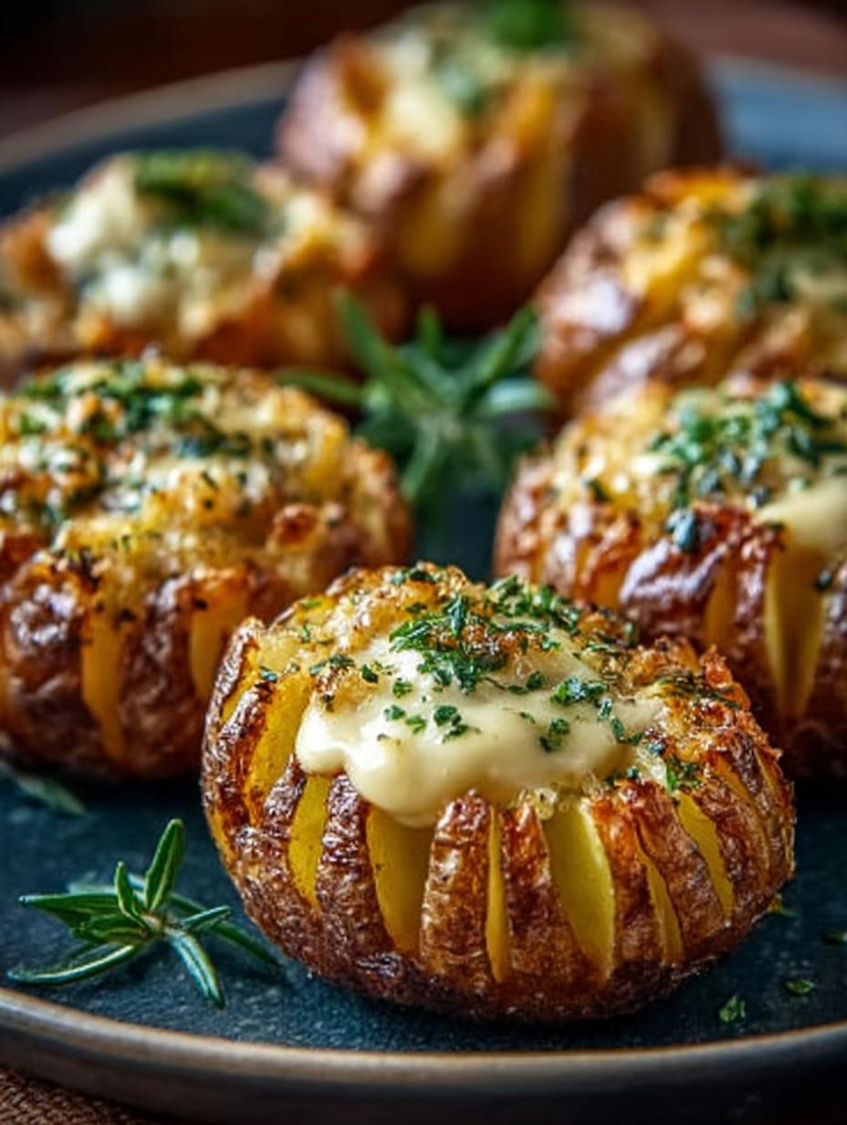 Crispy Oven Baked Mini Hasselback Potatoes Recipe - Crispy Oven Baked Mini - main visual representation