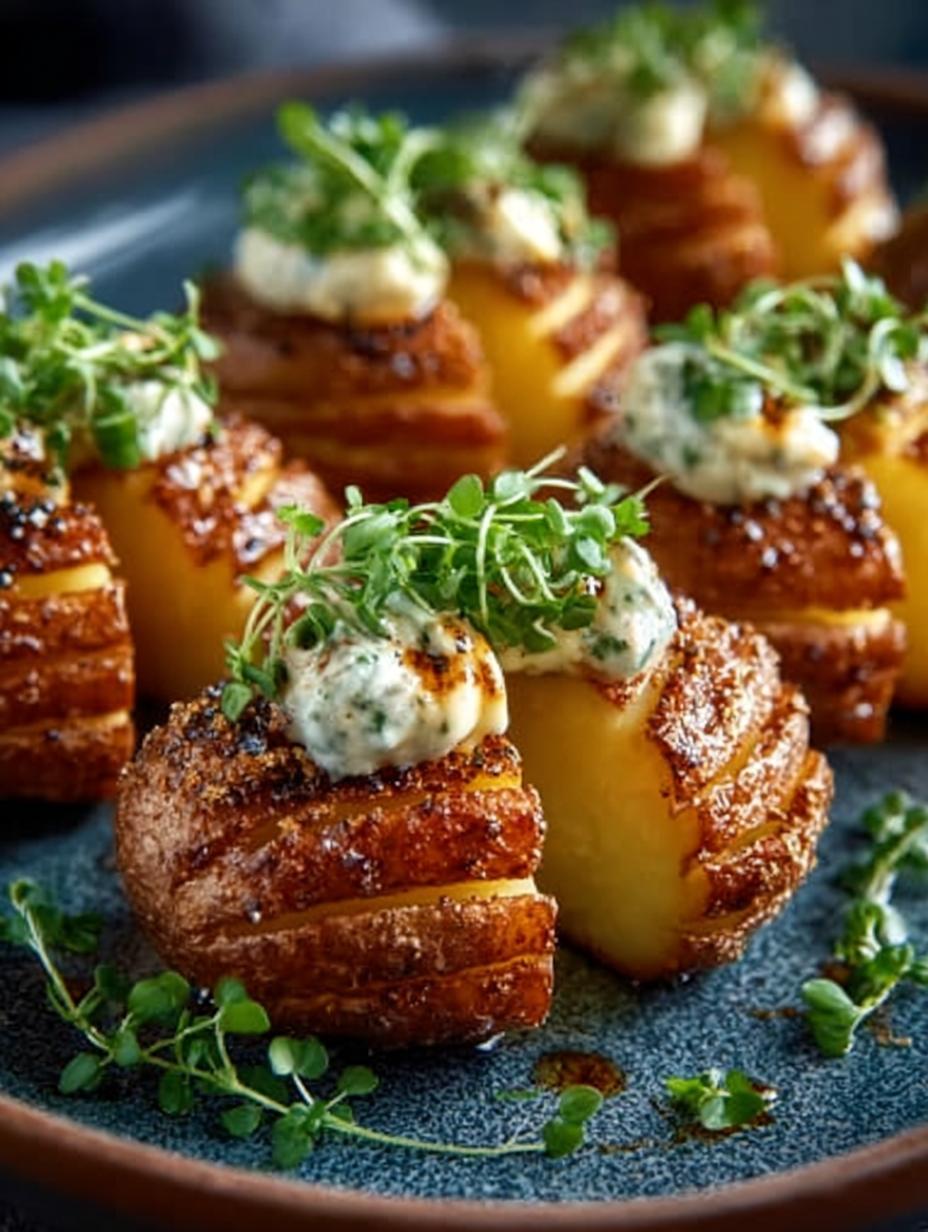 Crispy Oven Baked Mini Hasselback Potatoes Recipe - Crispy Oven Baked Mini - additional detail
