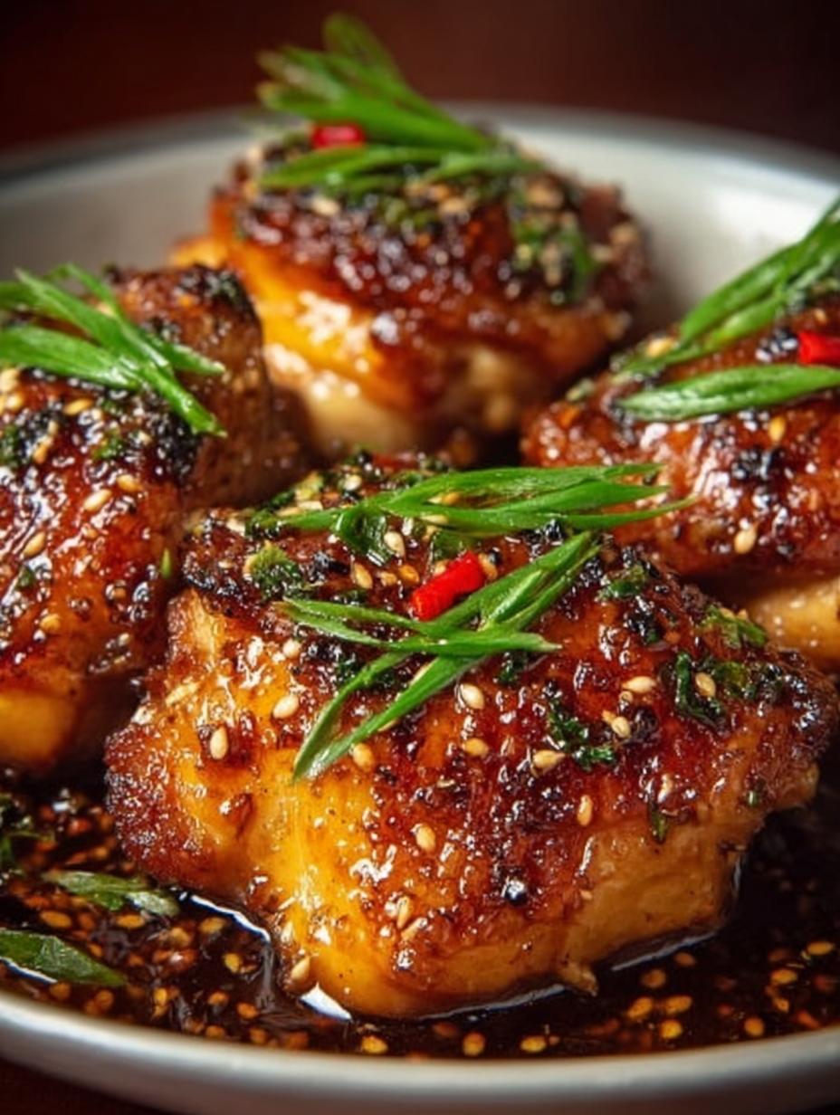 Garlic Miso Chicken Thighs