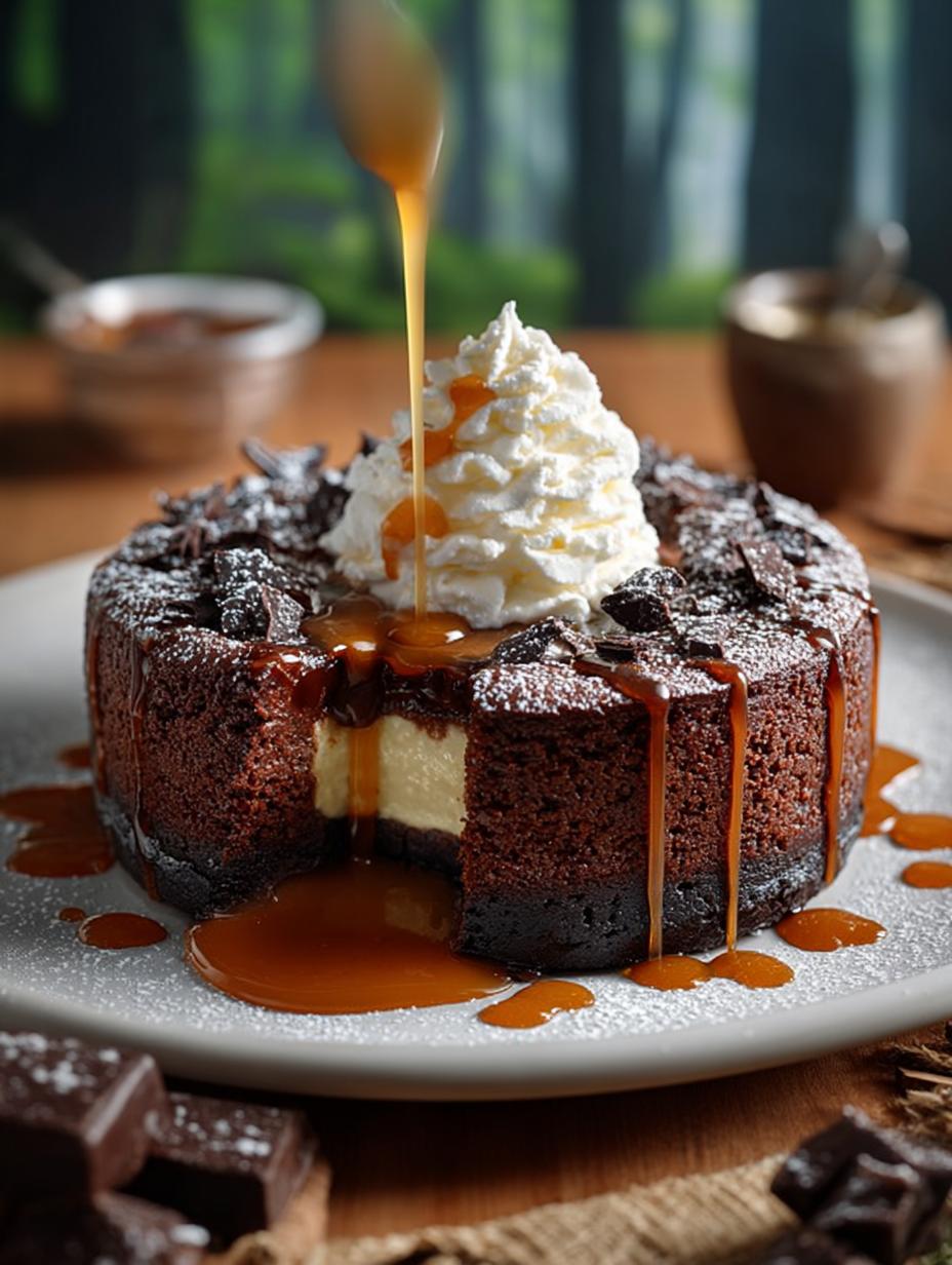 Harry Potter Chocolate Bottom Butterbeer Cheesecake - Harry Potter Chocolate Bottom - additional detail