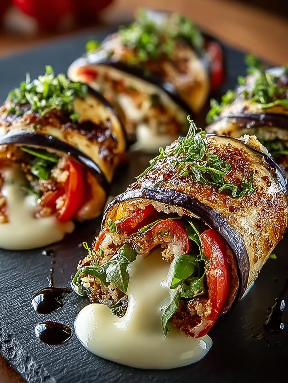 Mini Eggplant Mozzarella Wrap: A Delicious Low-Carb Snack - Mini Eggplant Mozzarella Wrap - main visual representation