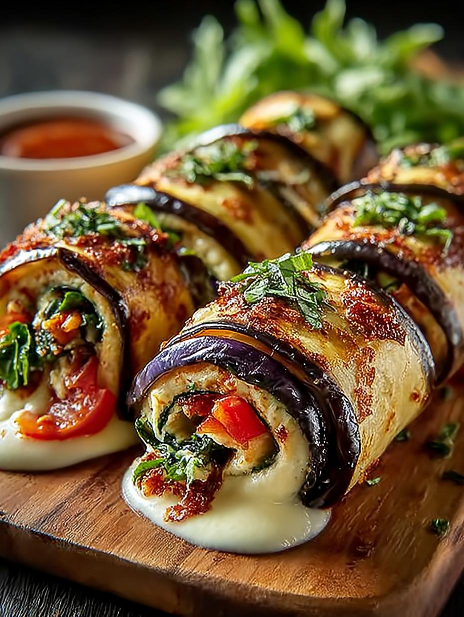 Mini Eggplant Mozzarella Wrap: A Delicious Low-Carb Snack - Mini Eggplant Mozzarella Wrap - additional detail