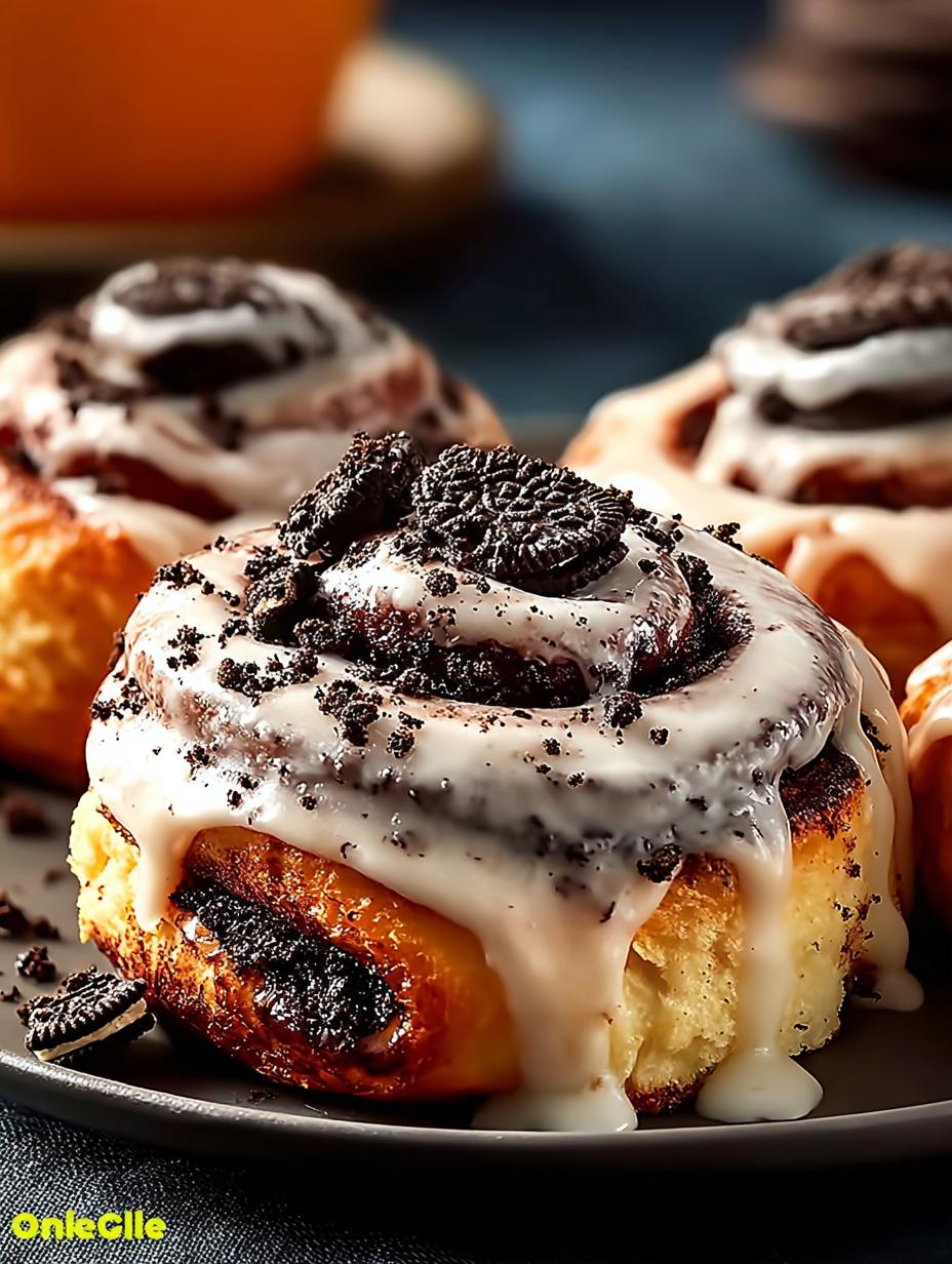 Oreo Stuffed Cinnamon Rolls