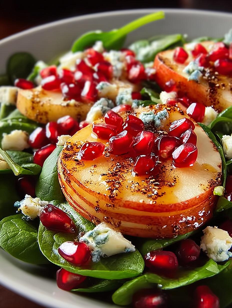 Refreshing Pear Pomegranate Spinach Salad Delight - Refreshing Pear Pomegranate Spinach - main visual representation
