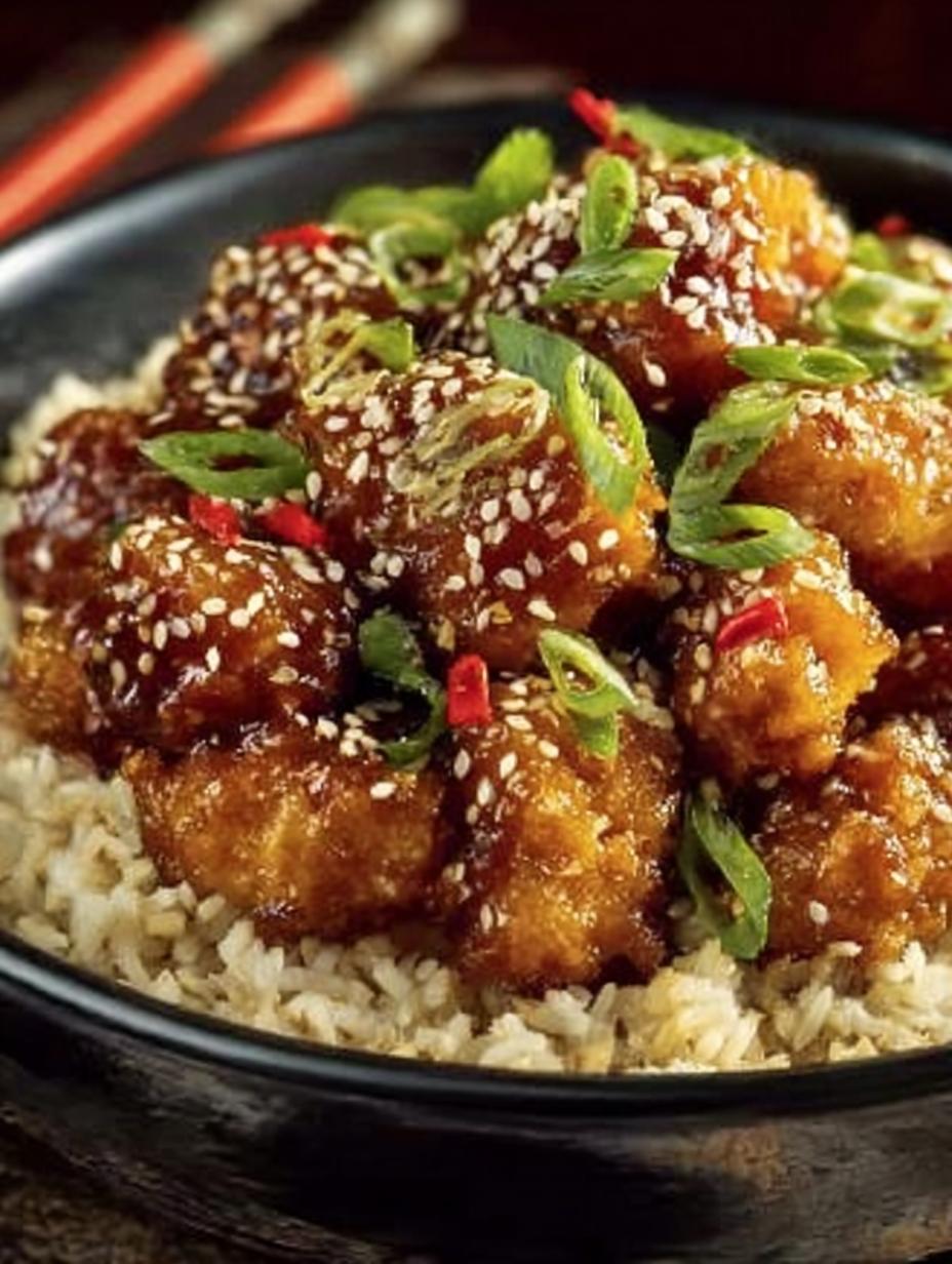 Crispy Sesame Chicken with Fried Rice: A Flavorful Delight - Crispy Sesame Chicken with - main visual representation