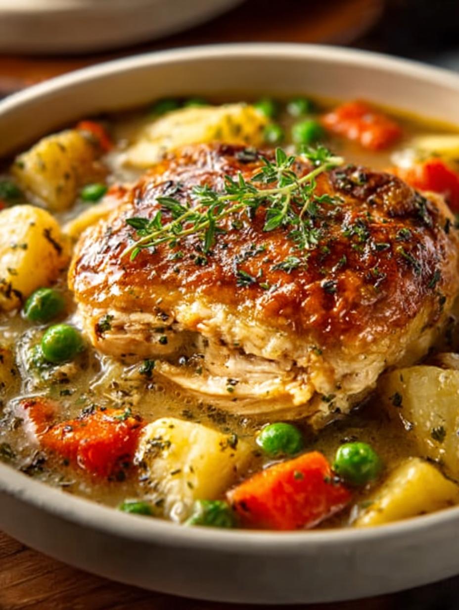 Deliciously Crockpot Chicken Pot
