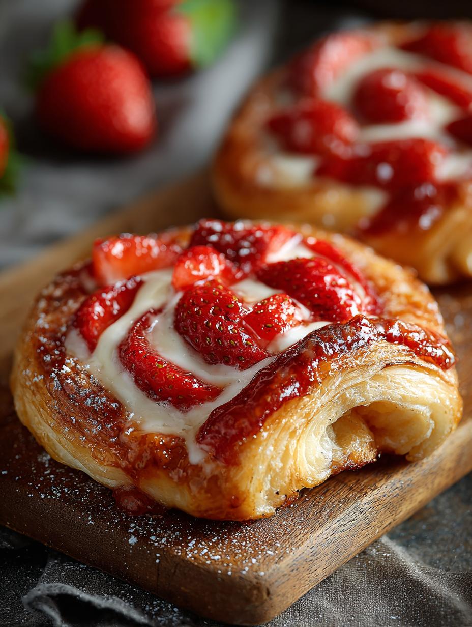 Flaky Strawberry Danish Cream: 5 Layers of Delight - Flaky Strawberry Danish Cream - additional detail