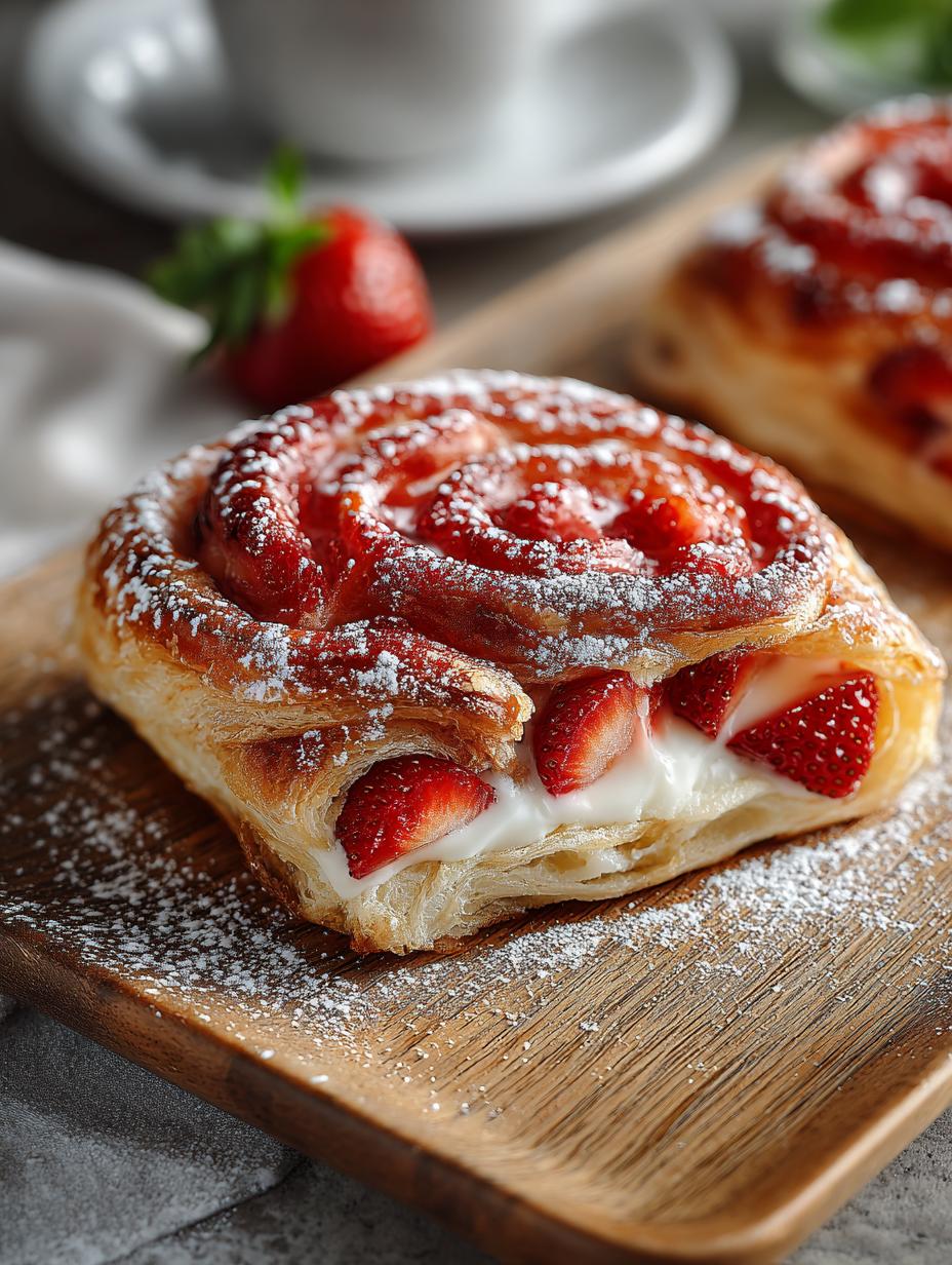 Flaky Strawberry Danish Cream