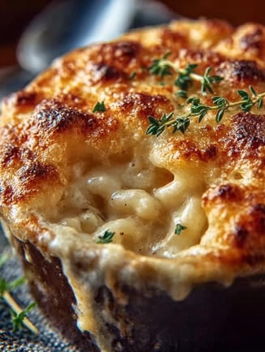 French Onion Soup Mac: 7 Comforting Cheese Delights - French Onion Soup Mac - main visual representation