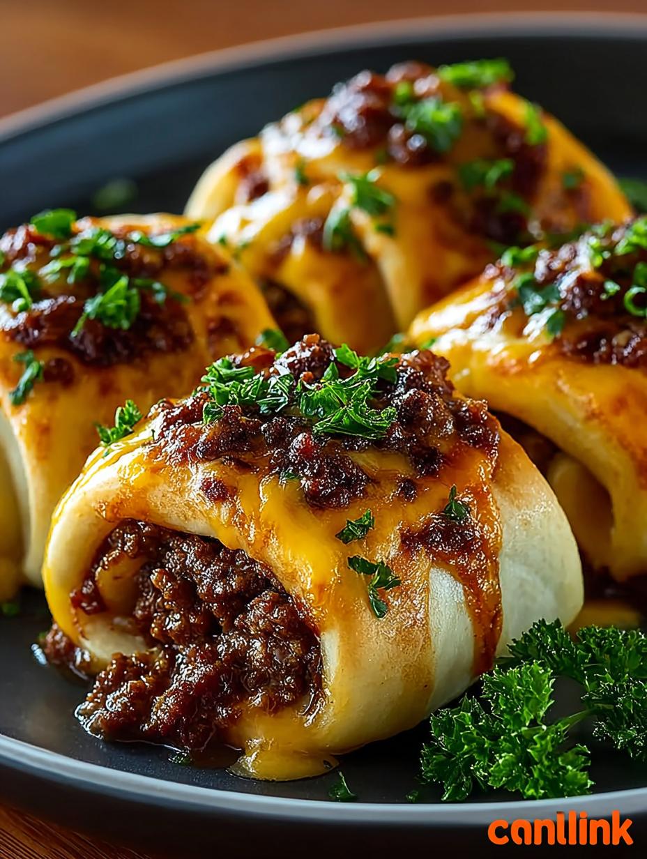 Garlic Butter Cheeseburger Rollups You Can’t Resist - Garlic Butter Cheeseburger Rollups - additional detail