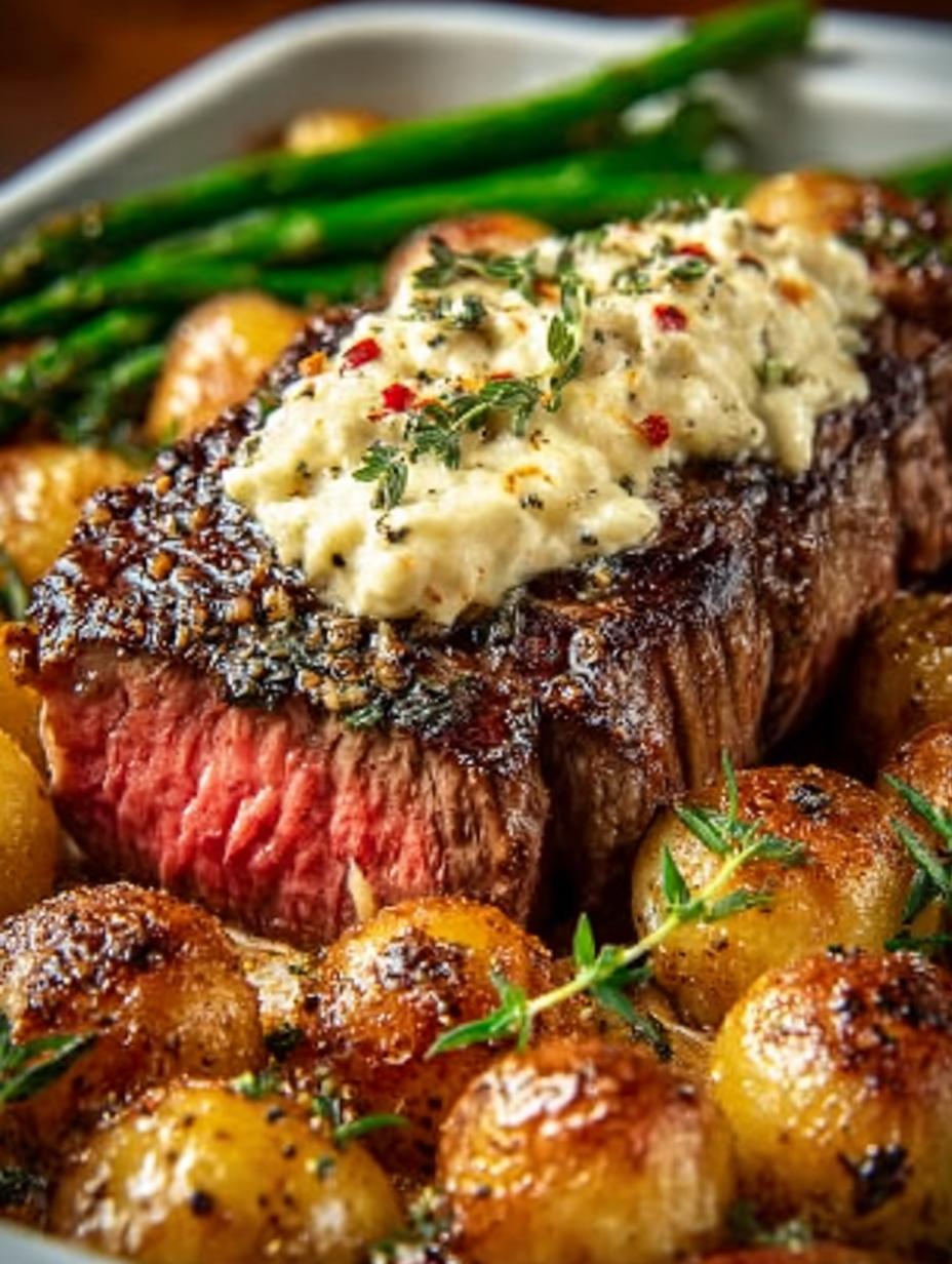 Garlic Butter Steak Cheddar