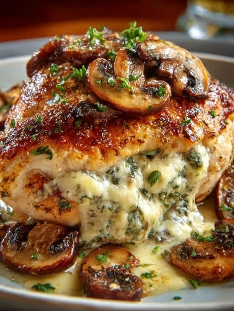 5 Star Gouda Mushroom Stuffed Chicken Recipe - Gouda Mushroom Stuffed Chicken - additional detail