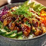 Healthy Sticky Chicken Bowls