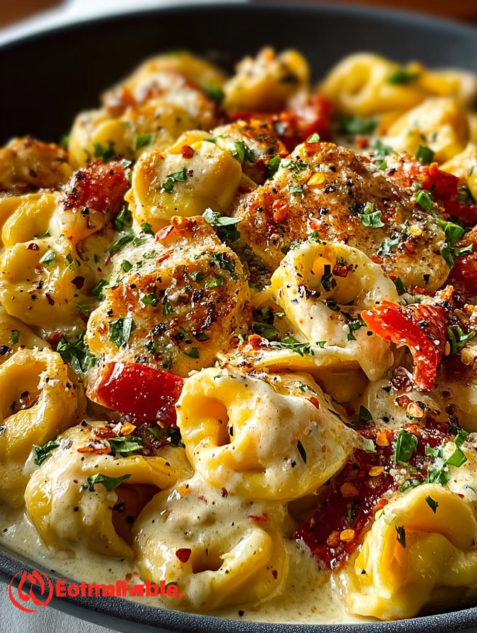 Loaded Cajun Alfredo Tortellini: 5 Flavorful Reasons to Indulge - Loaded Cajun Alfredo Tortellini - additional detail