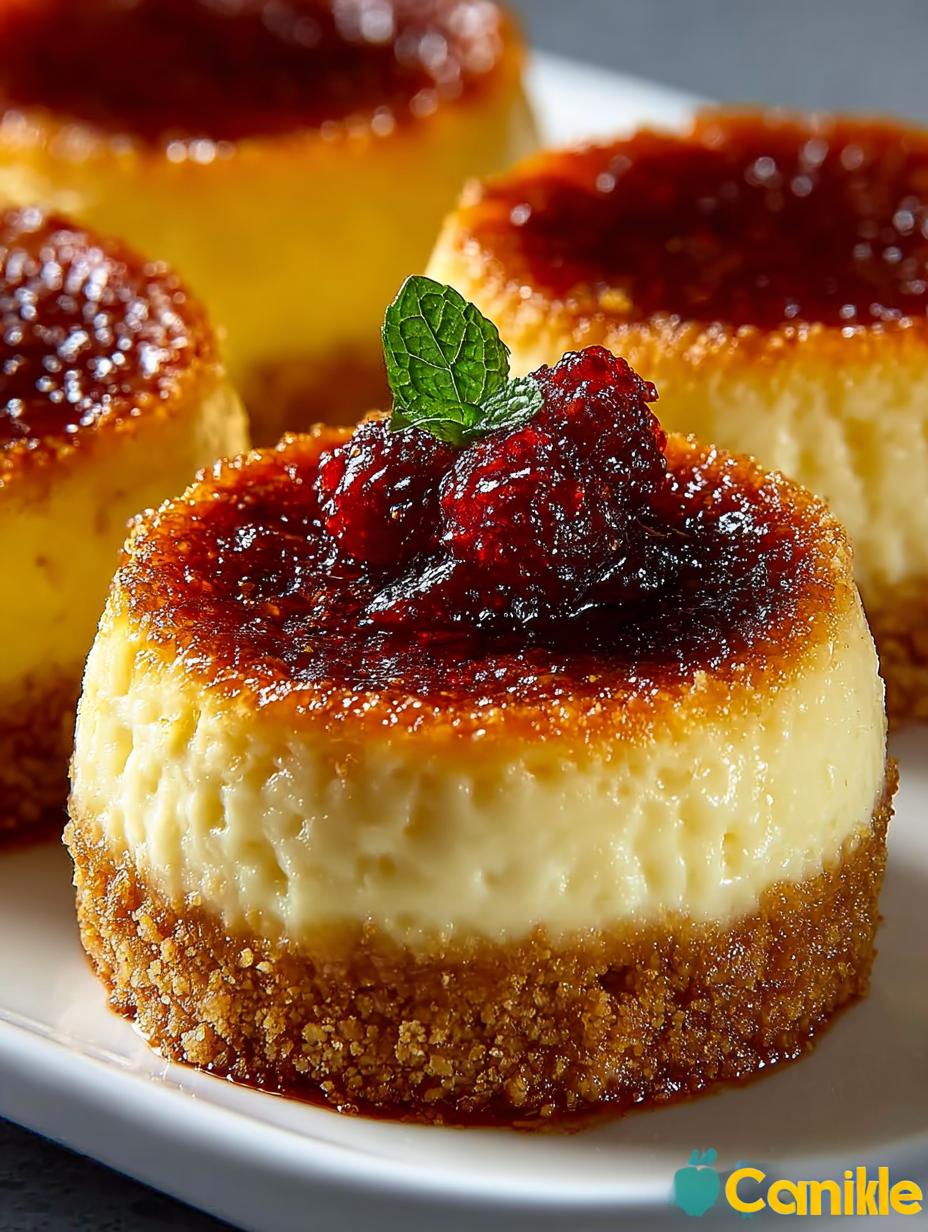 Mini Creme Brulee Cheesecakes: 12 Loveable Bites - Mini Creme Brulee Cheesecakes - additional detail