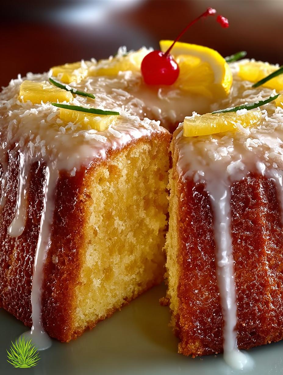 Pina Colada Pound Cake