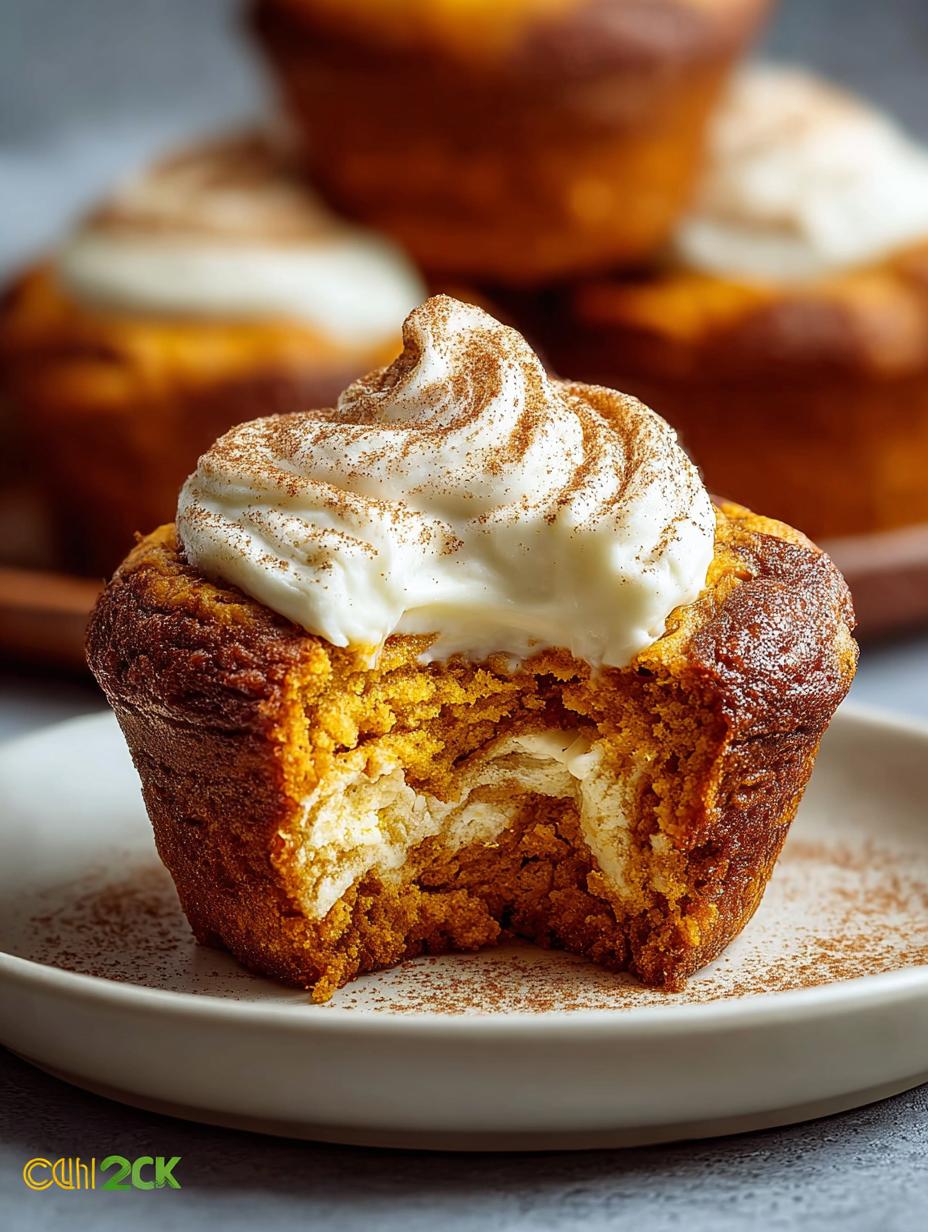 Delicious Pumpkin Cheesecake Muffins for Fall Baking - Pumpkin Cheesecake Muffins - additional detail