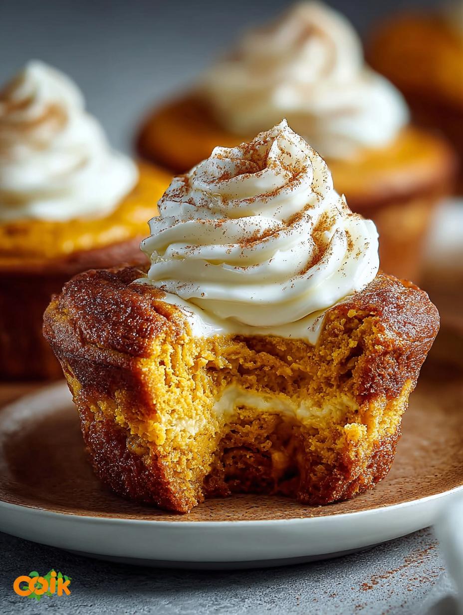 Pumpkin Cheesecake Muffins