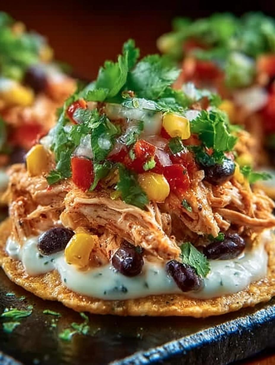 Tasty Rotisserie Chicken Tostadas