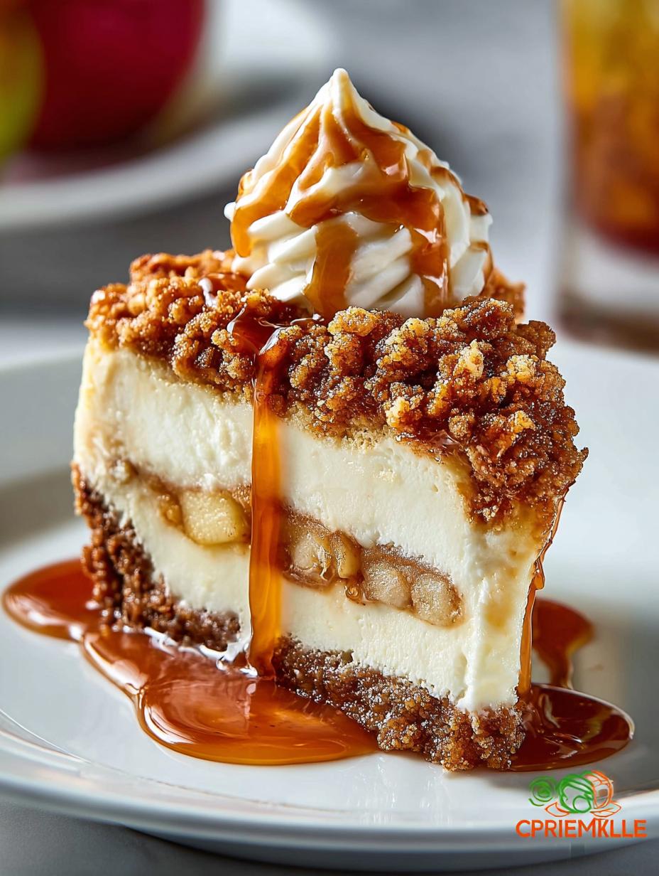 Apple Crisp Cheesecake