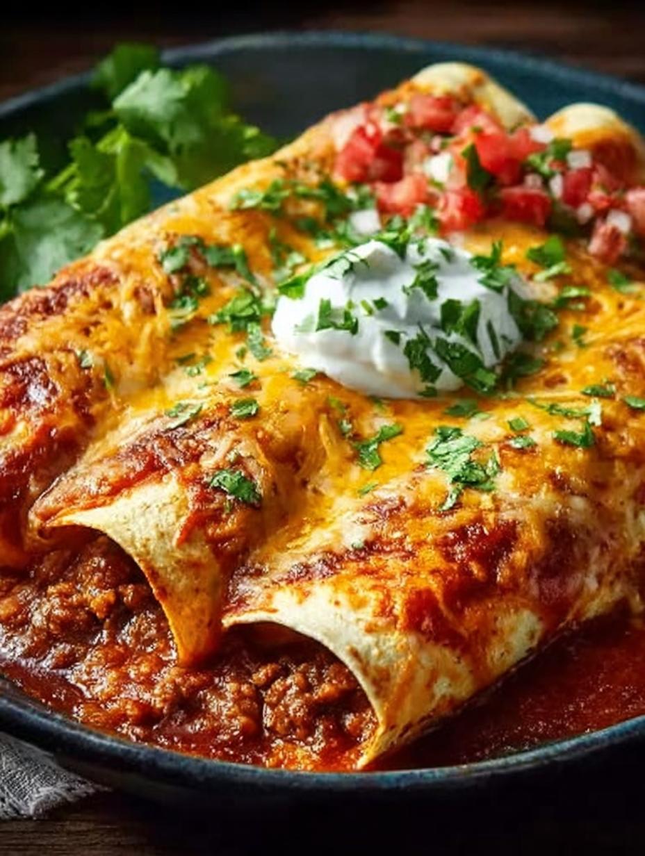 Beef Enchiladas with Red