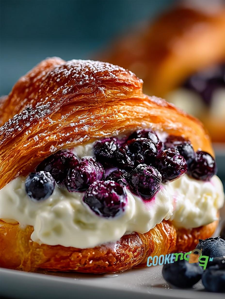 Delicious Blueberry Cream Cheese Croissant Casserole - Blueberry Cream Cheese Croissant - additional detail