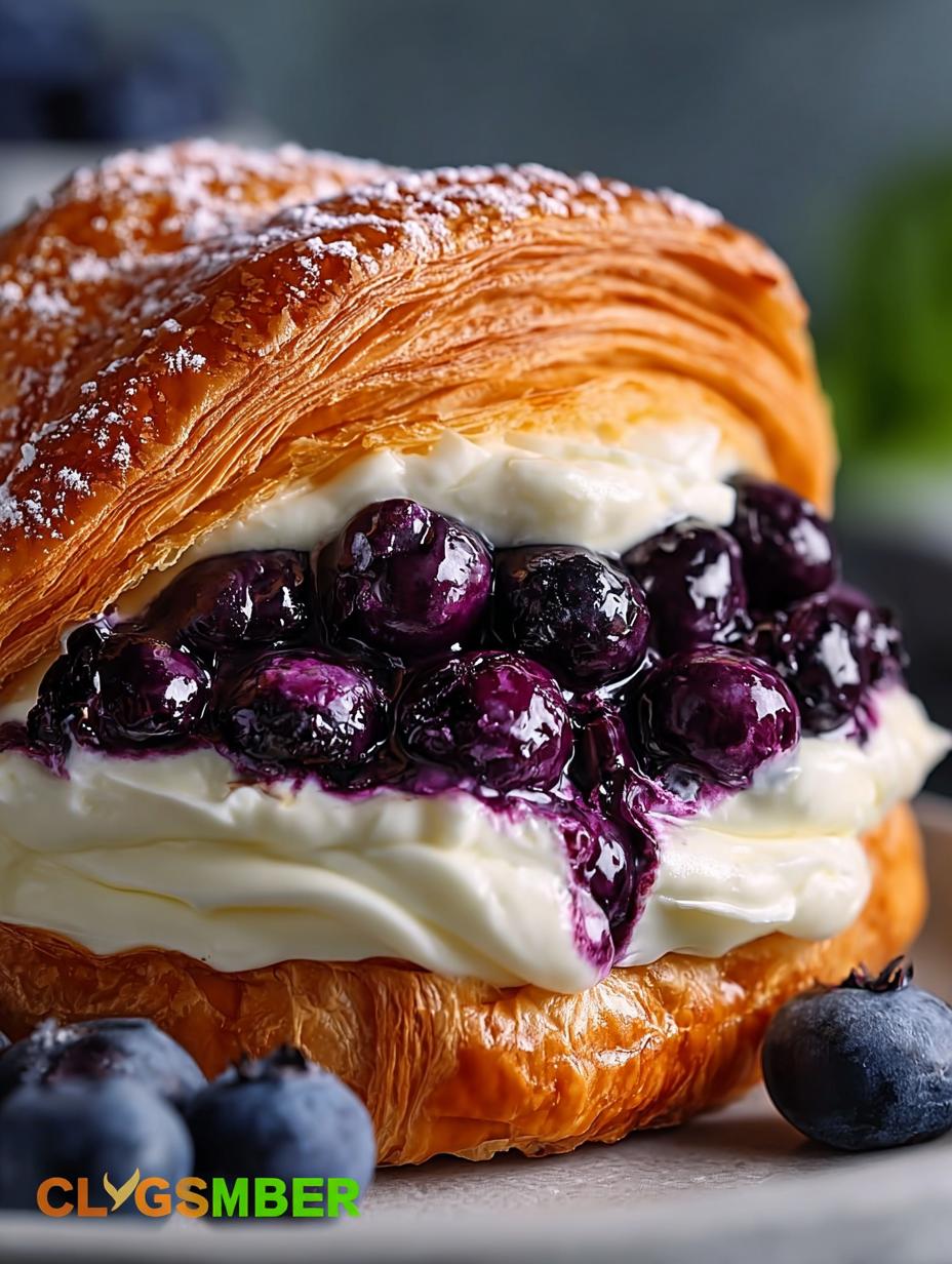 Blueberry Cream Cheese Croissant