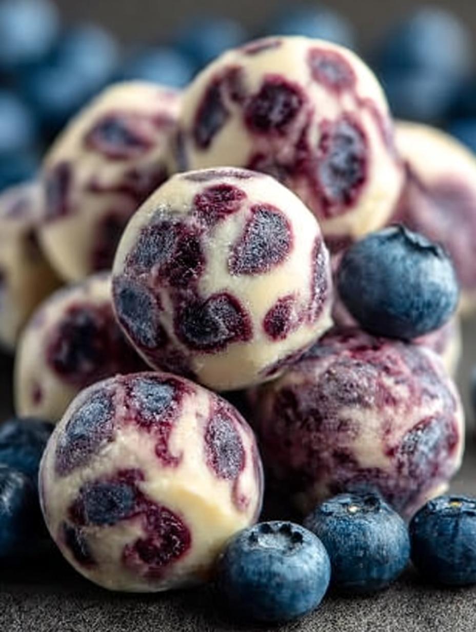 Blueberry Greek Yogurt Bites
