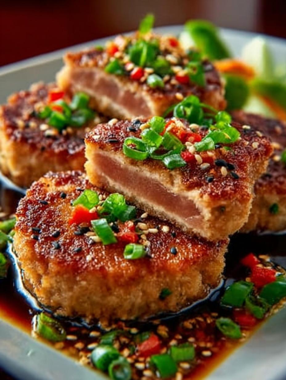 Bold Asian Style Tuna Cakes with Spicy Mayo Recipe - Bold Asian Style Tuna - main visual representation