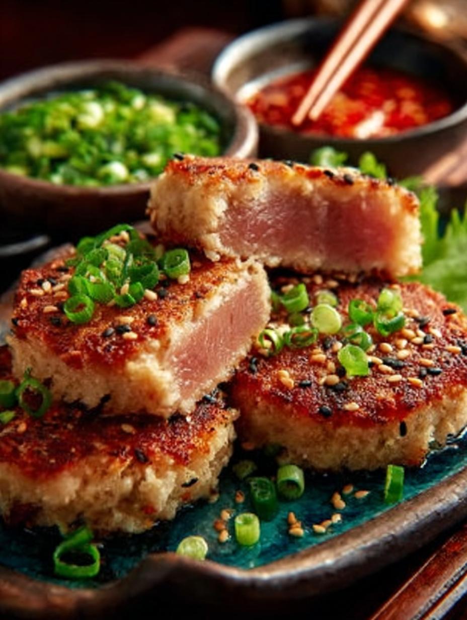 Bold Asian Style Tuna Cakes with Spicy Mayo Recipe - Bold Asian Style Tuna - additional detail