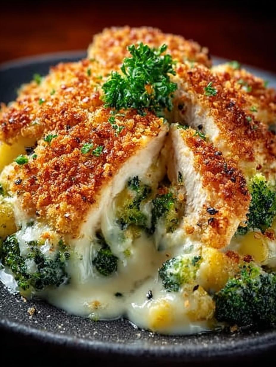 Cheesy Chicken Broccoli Baked