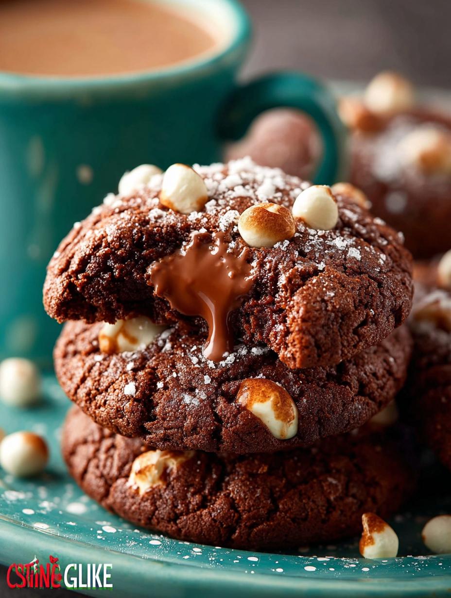 Chewy Hot Cocoa Cookies