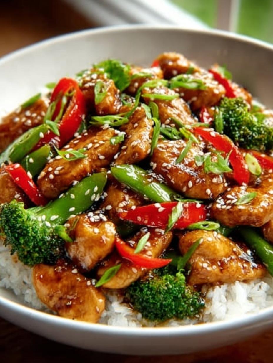 Colorful ingredients for Chicken Stir Fry Incredible including chicken and vegetables