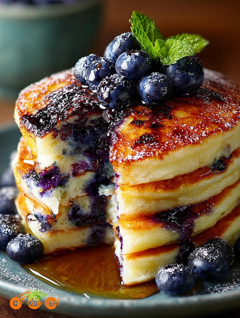 Fluffiest Blueberry Pancakes