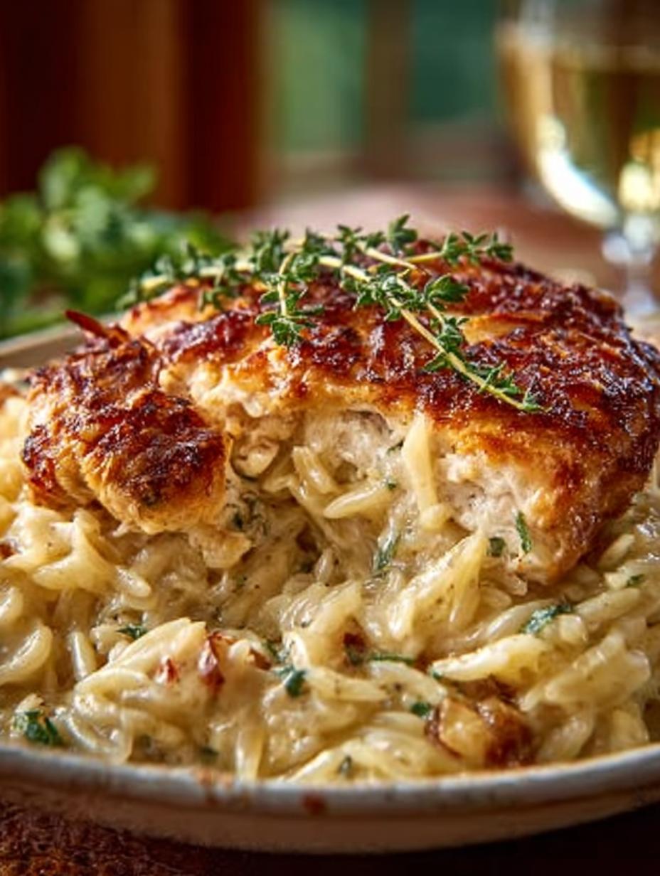 French Onion Chicken Orzo: 5 Comforting Reasons to Try It - French Onion Chicken Orzo - main visual representation
