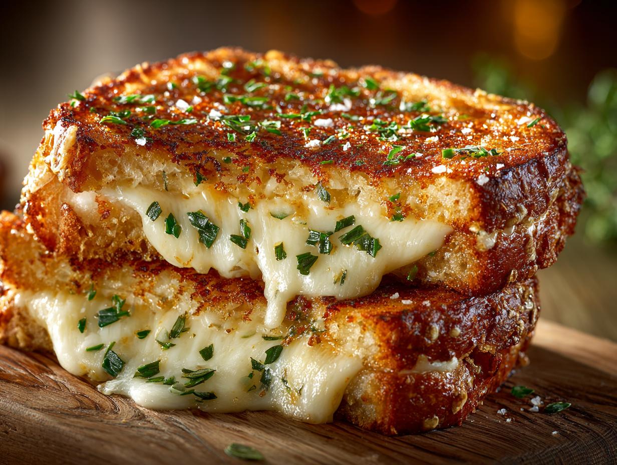 Garlic Bread Grilled Cheese