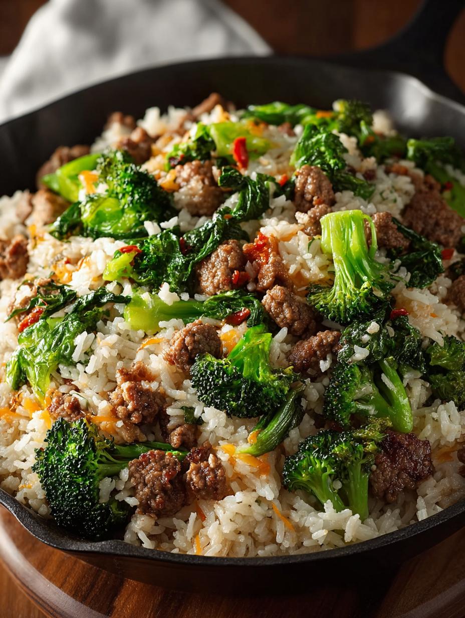 Ground Beef Broccoli Rice