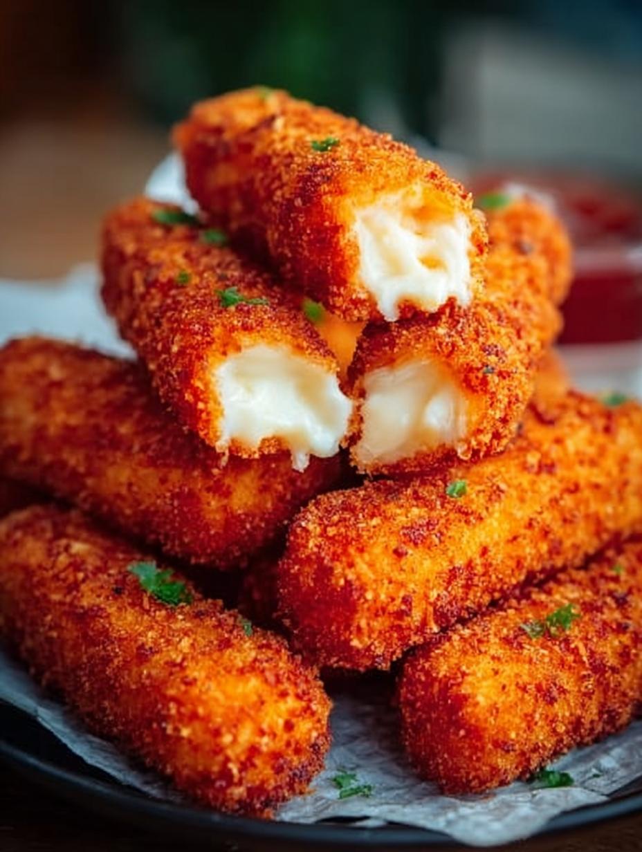 Hot Cheeto Mozzarella Sticks