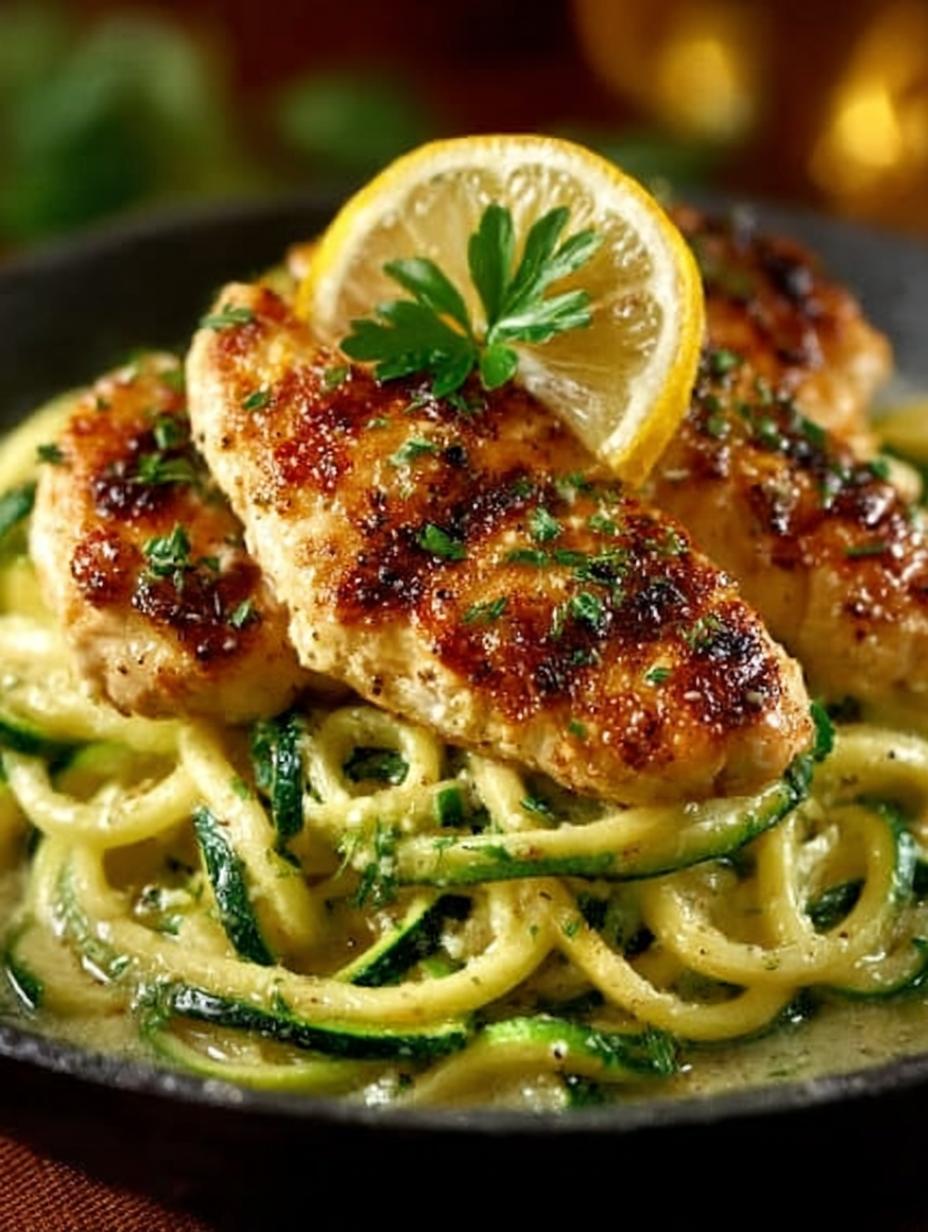 Lemon Garlic Chicken Zoodles: 5 Reasons to Love This Dish - Lemon Garlic Chicken Zoodles - additional detail