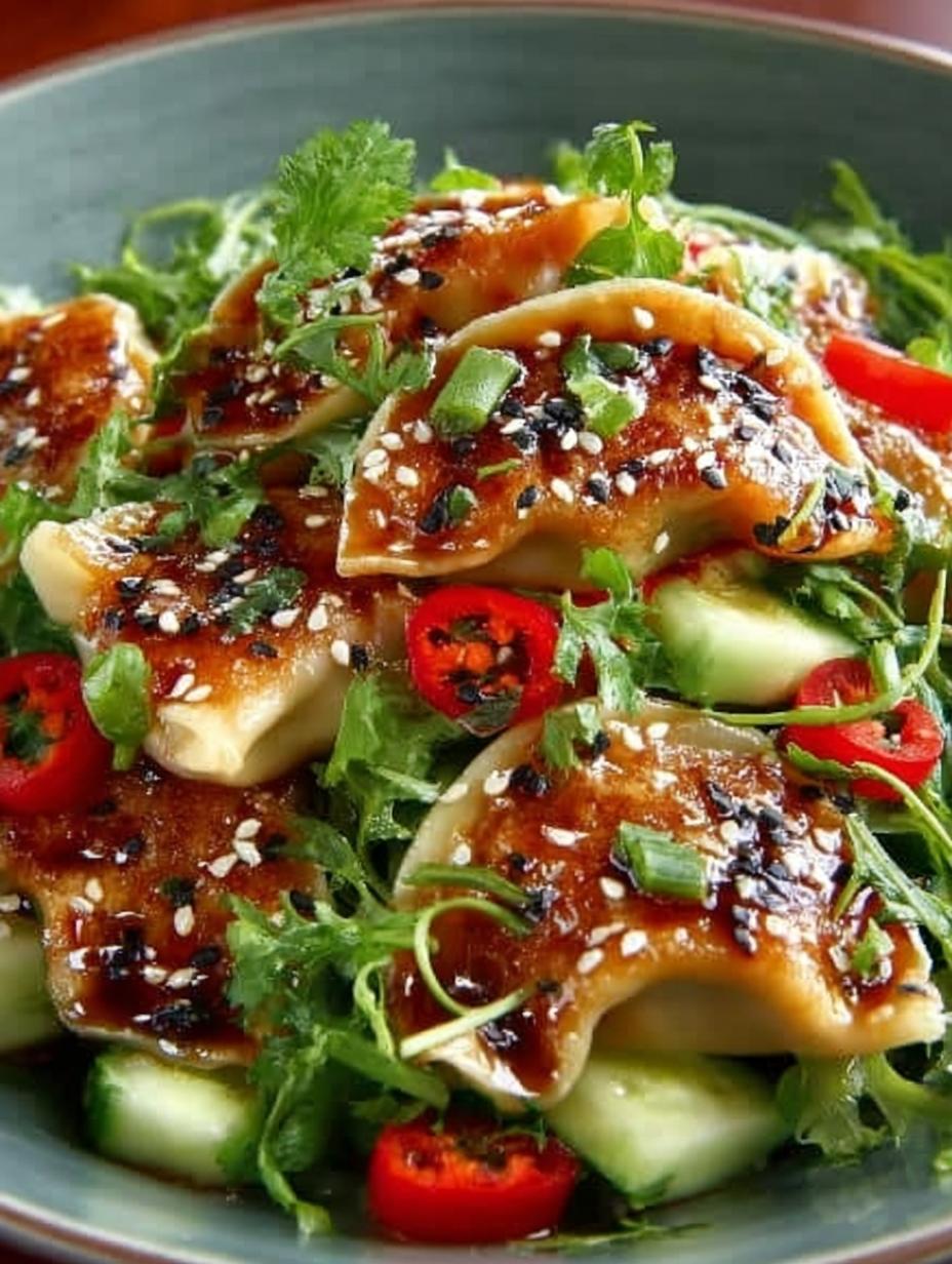 Potsticker Salad with Sesame: A Crunchy Delight - Potsticker Salad with Sesame - main visual representation