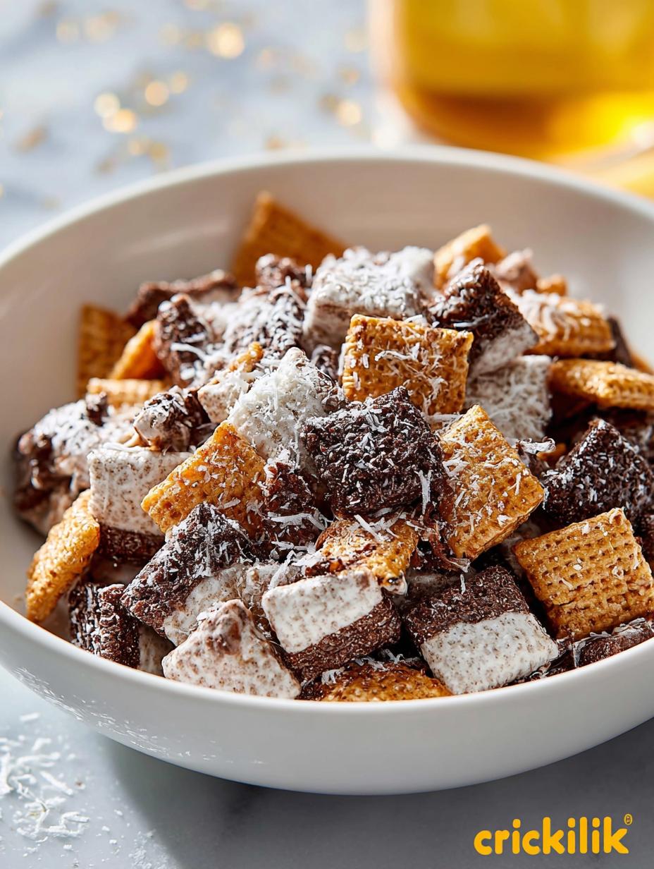 Samoas Puppy Chow: 7 Irresistible No-Bake Treats - Samoas Puppy Chow - additional detail