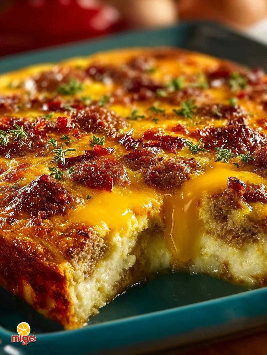 Hearty Sausage Egg Cheese Breakfast Casserole Recipe - Sausage Egg Cheese Breakfast - additional detail