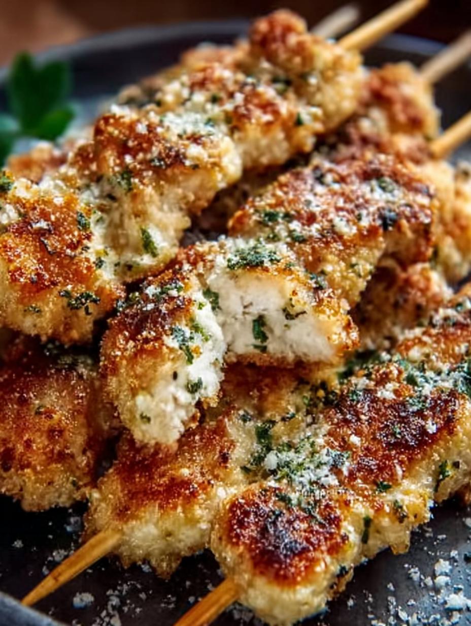 Sizzling Air Fryer Garlic Parmesan Chicken Skewers Recipe - Sizzling Air Fryer Garlic - main visual representation