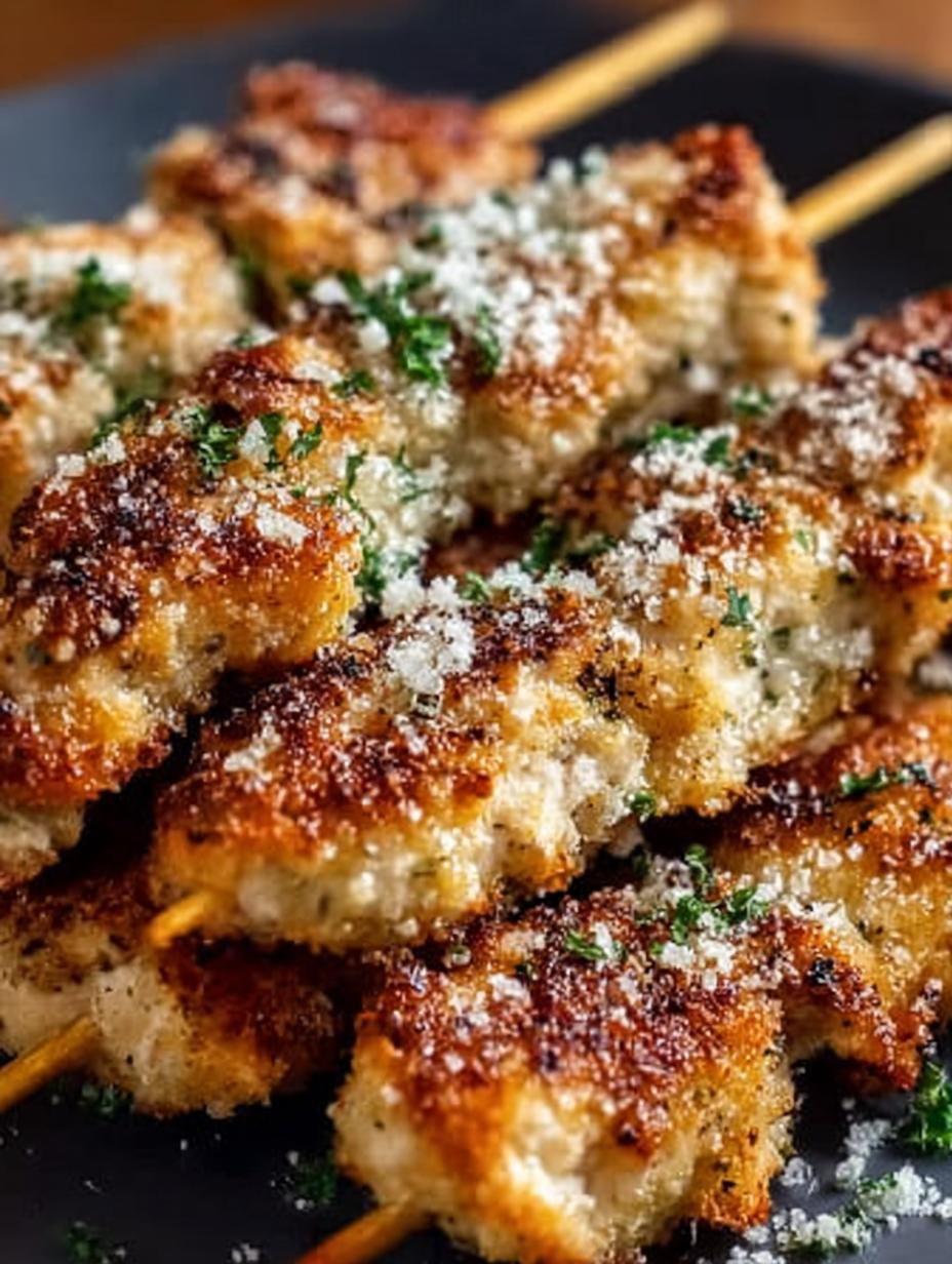 Sizzling Air Fryer Garlic Parmesan Chicken Skewers Recipe - Sizzling Air Fryer Garlic - additional detail